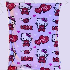 Hello Kitty Pink and Red Plush Blanket Be Mine 38” x 51”